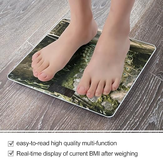 Cute Peacock Weight Scale Large Bathroom Scales Digital Weight with Bright LED Display Non Slip Automatic Weighing Scale Fashion Weighing Machine for Body