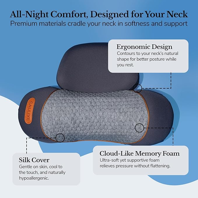 Original TheraPillow – 3-in-1 Neck Massager Pillow with Heat &amp Gentle Traction | Relaxing Neck &amp Shoulder Support with Vibration Massage Wireless Design &amp USB-C Charging