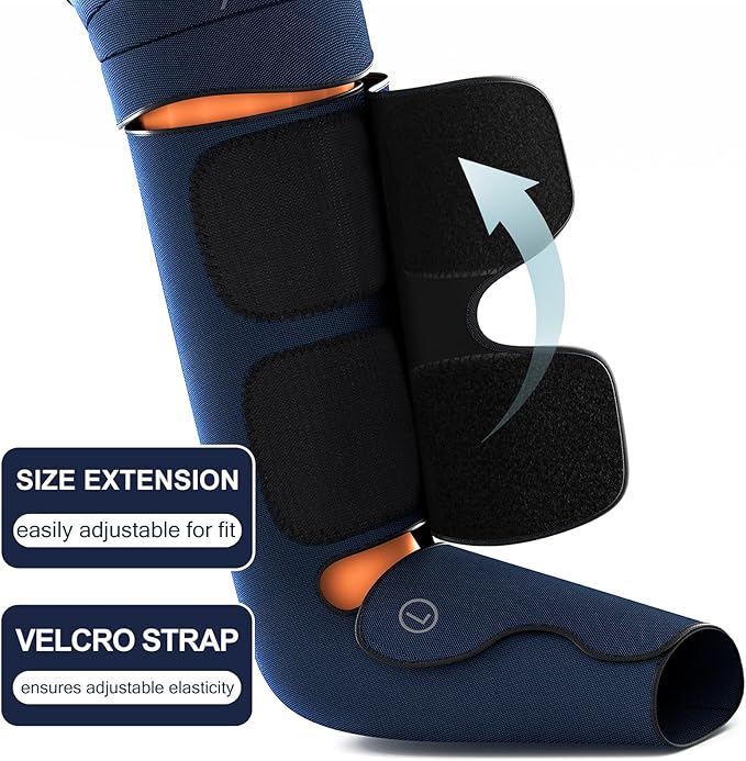 Air Compression Leg Massager with Heat for Foot Calf Knee &amp Thigh - Gifts for Christmas Mother's Day Father's Day - Leg Massage Boots for Women &amp Men - Relieves Muscle Tension and Pain