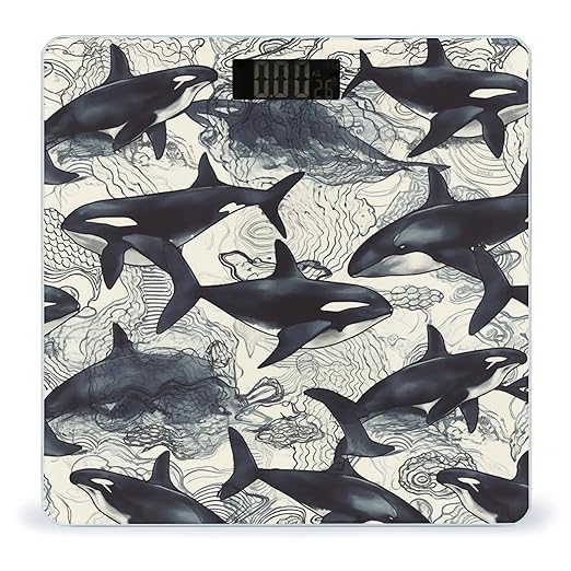 Killer Whale Smart Scale for Body Weight Accurate Bathroom Scale with LED Display Digital Weight Scales Weighing Machine High Precision Scales for Bath Home