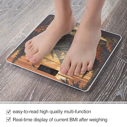 Great Outdoors Digital Bathroom Scale for Body Weight Weighing Scale with Backlit LCD Display High Precision Measurements &amp Measures Weight Up to 180kg