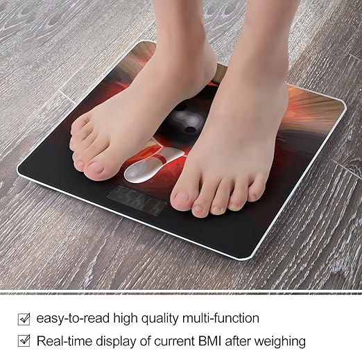 Bowling Ball Weight Scale Digital Electronic Scales Bathroom Scale Larg LCD Backlight Display High Precision MeasurementsTempered Glass