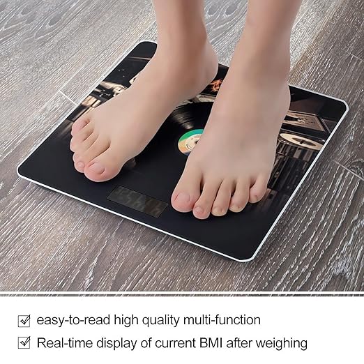 Vinyl Records Weight Scale for Body Weight Digital Bathroom Scale High Capacity Accurate Digital Weighing Scales and Easy-to-Read on Backlit LCD Display Scales