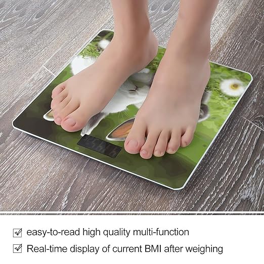 Two Little Cute Rabbits Bathroom ScaleHighly Accurate Digital Weighing Machine for People Bright LED Display Weight Scale for The Aldult Home Use