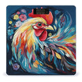 Art Colorful Chicken Bathroom Scale Rounded Smart Scale for Body Weight Automatic Power On/Off Weight Scales Accurate Bathroom Digital Scales for Pet Home Bedroom Kitchen