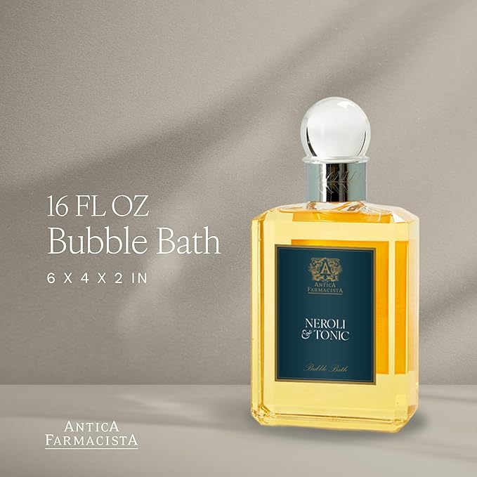 Antica Farmacista Bubble Bath - Relaxing Foam Bath with Honey Jojoba Oil &amp Aloe Vera - Luxury Gift for Any Occasion - Neroli &amp Tonic 16 fl oz