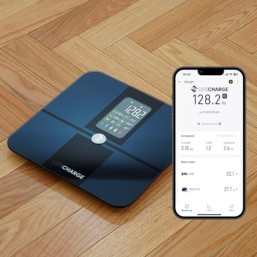 LifeCHARGE Smart Body Analyzer Scale 2 with 22 Body Composition Track Your Health &amp Fitness Goals with Precision