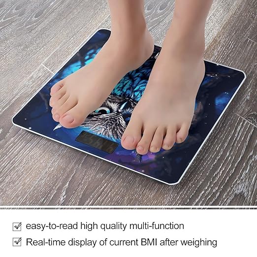 Blue Owl Scale for Body Weight Digital Bathroom Scale Accurate Smart Weight Scales with Large Display Weighing Machine High Precision Scales