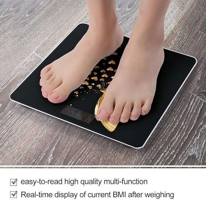 Gold Butterfly Electronic Scale for Body Weight Digital LCD Bathroom Scale Weighing Scale style