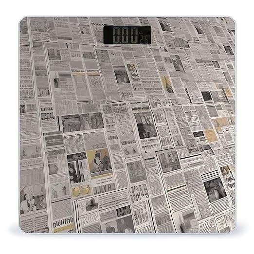 Newspaper Scale for Body Weight Precision Bathroom Weighing Scales with Back Lit LCD Display Sturdy Tempered Glass Body Weight Scales Digital Bathroom Scale 400lb