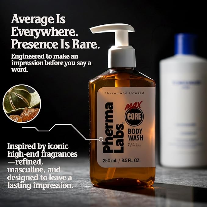 Pheromone Body Wash for Men – MAX CORE Attraction Formula to Turn Heads &amp Smell Irresistible – Fresh Masculine Scent – 8.5 oz