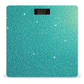 Smart Scale for Body Weight Digital Bathroom Weighing Scale Energy Saving Scale Teal Blue Glitter Sparkle Texture