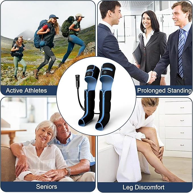 Leg Massager for Circulation and Pain Relief Leg Massager with Heat and Compression Leg Air Compression Massager Gift for Women Men Mom Dad