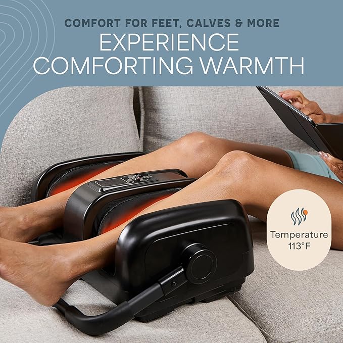 LifePro Foot Massager with Heat - SoleSerene Shiatsu Foot and Calf Massager Electric Machine with Remote Control for Feet Ankles and Arms (Renewed)