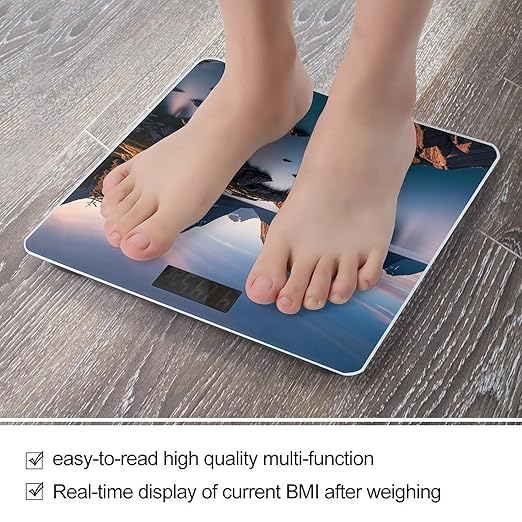 Norway Islands Scale for Body Weight Digital Bathroom Scale Toughened Glass High Precision Scales for Body Weight with Large LCD Backlight Display Weight Scales
