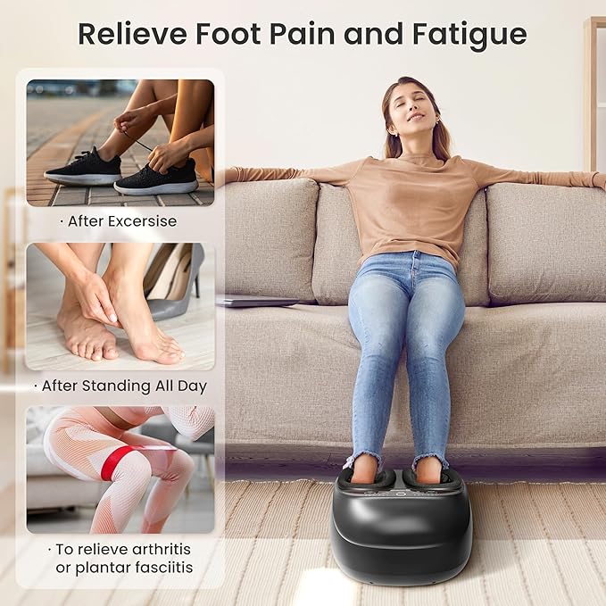 COMFIER Shiatsu Foot Massager with HeatFSA Eligible HSA StoreKneadingVibrationCompressionfeet Massager for Plantar Fasciitis NeuropathyMother's Day for WomenMenUse at HomeOfficeSize 13