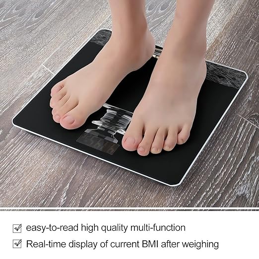 Black Perfume Bottle Scale for Body Weight Smart Scales Digital Bathroom Scale High Precision Weighing Scales with Large Display Weighing Machine for People