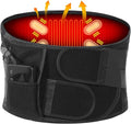 Cordless Heating Pad Back Massager Brace Rechargeable Heated Back Brace and Massage Belt for Lower Back Pain Relief(M)