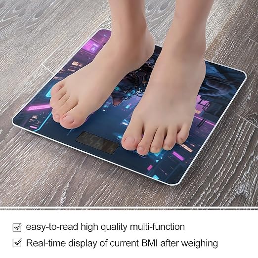 Mechanical Cat Scale for Body Weight Sturdy Tempered Glass Weighing Scales with LCD Display Accurate Digital Bathroom Scale Convenient Body Fat Smart Scales Easy Read