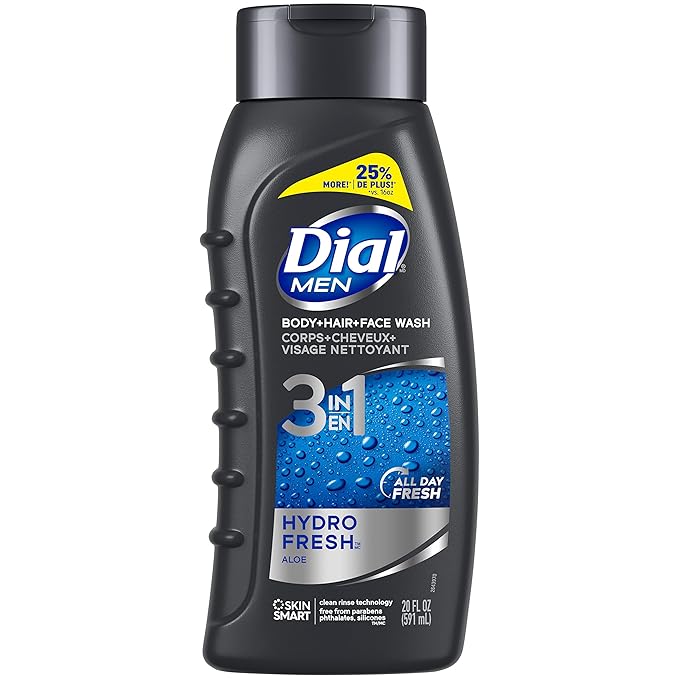 Dial Men Hair + Body Wash Hydro Fresh 20 fl oz (Pack of 4)