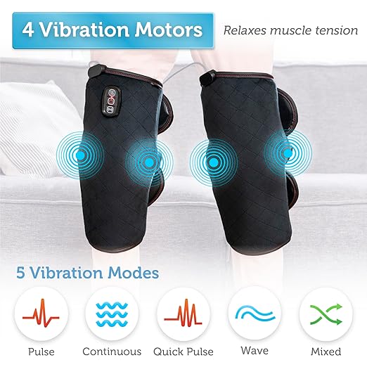 COMFIER Knee MassagerHeating Pad for KneeKnee Heating Pad for Pain Relief with 2 Heat LevelsKnee Warmer with Auto Shut-Off