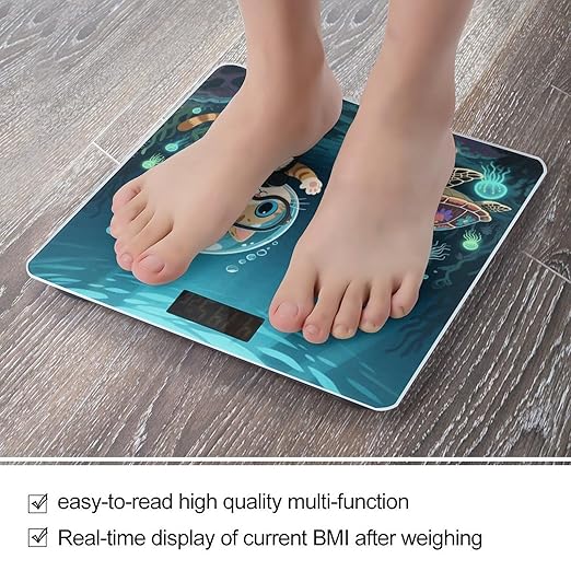Cat Water Weight Scale Cute Bathroom Scale for Body Highly Accurate Digital Weighing Machine for People Compact LCD Display Scales with Sturdy Toughened Glass Scales