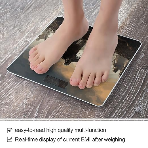 Many Zombie Bathroom Scale Ultra-Bright Liquid Crystal Screen Weight Scale Accurate Bathroom Body Scales for Body Weight Bathroom Pet Home Bedroom Gift-Giving