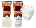 Bath &amp Body Works Wild Sand- 2 PAck Of Moisturizing Body Wash with a Himalayan salts Spring Sample Soap + a FREE Shower orange