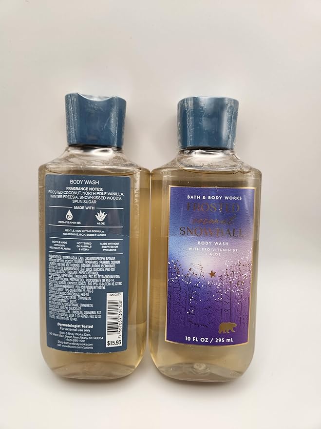 Bath and Body Frosted Coconut Snowball Body Wash - 2 Pack