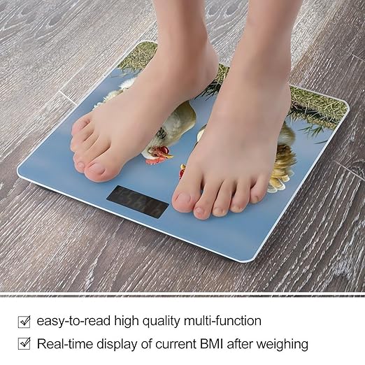 Animal Chickens Smart Scale for Body Weight Accurate Bathroom Scale with LED Display Digital Weight Scales Weighing Machine High Precision Scales for Bath Home
