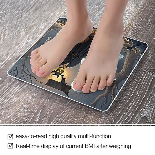 Funny Death Ghost Bathroom Scale Digital Weight Scale Precision 400 Lbs Weighing Scales Large with LCD Backlight Display BMI Measures