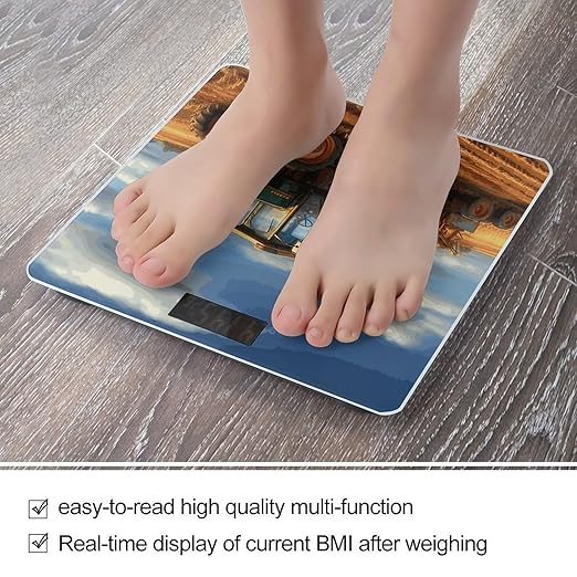 Fantasy Farm Tractor Bathroom Scale Ultra-Bright Liquid Crystal Screen Weight Scale Accurate Bathroom Body Scales for Body Weight Bathroom Pet Home Bedroom Gift-Giving