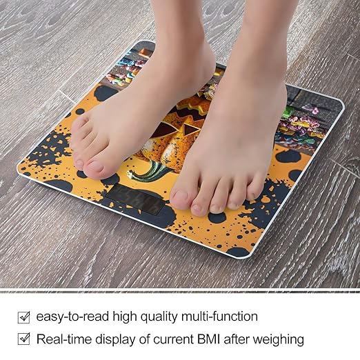 Pumpkins and Candies Scale for Body Weight Smart Scales Digital Bathroom Scale High Precision Weighing Scales with Large Display Weighing Machine for People