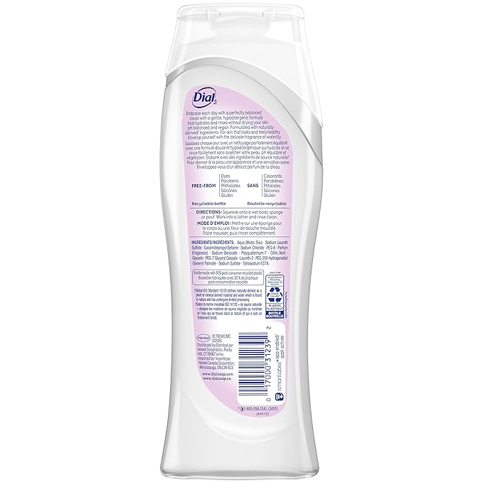 Dial Body Wash Healthy &amp Sensitive Waterlily 16 fl oz Pack of 6