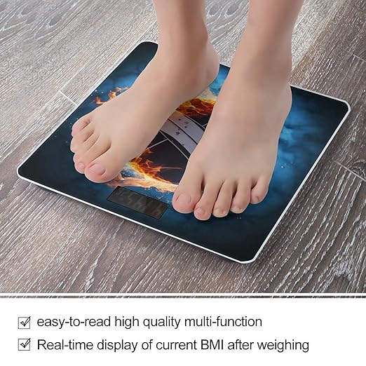 Ice and Fire Volleyball Scale for Body Weight Smart Scales Digital Bathroom Scale High Precision Weighing Scales with Large Display Weighing Machine for People