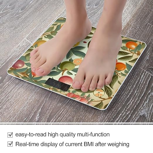 Plants and Fruits Weight Scale for Body Weight Digital Bathroom Scale High Capacity Accurate Digital Weighing Scales and Easy-to-Read on Backlit LCD Display Scales