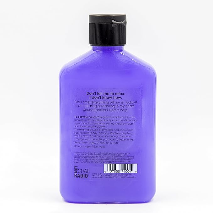 Not Soap Radio To sleep full of sweet dreams | Clementine and Lavender with chamomile and lavender extracts Moisturizing Body Wash for Women and Men | Paraben and Sulfate Free