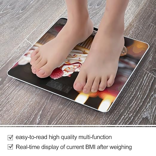 Cupcake Dessert Scale for Body Weight Smart Scales Digital Bathroom Scale High Precision Weighing Scales with Large Display Weighing Machine for People