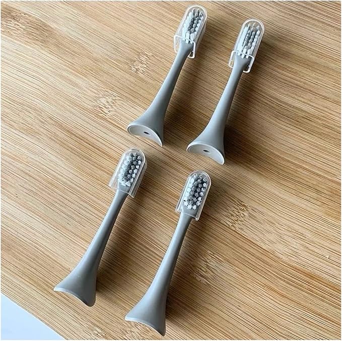 Replacement Toothbrush Head Compatible for t+/T2(4pcs Grey)