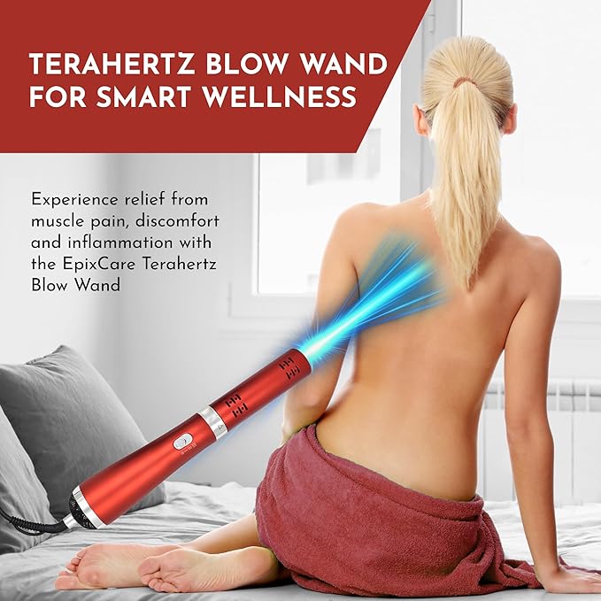 Therapeutic Terahertz Frequency Blow Wand - Quantum Healing Blower Device with THZ Technology for Wellness Water Enhancement &amp Cold Plasma Therapy with 3 Warm Air Speed