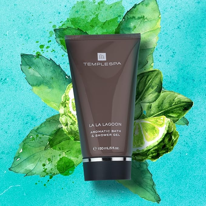 TEMPLESPA | TOP TO TOE SPA | Luxury Shower Gel Shampoo Conditioner and Calming Skin Balm Moisturiser Natural Ingredients Vegan 4 x 5 fl.oz.