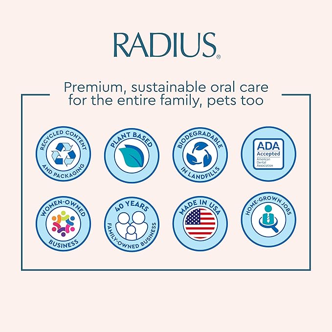 RADIUS Big Kidz Forever Brush Replaceable Head for Children 6 Years and Up BPA Free ADA Accepted for Growing Teeth and Gums 2 Heads - Extra Soft