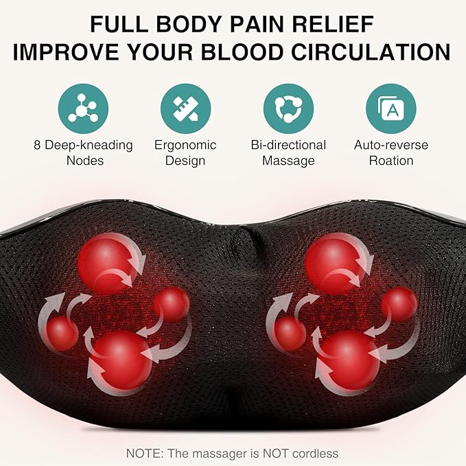 Nekteck Foot Soaking Tub Collapsible + Shiatsu Neck and Back Massager with Soothing Heat