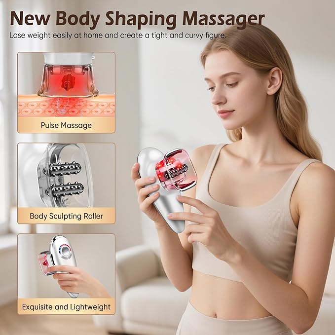 Body Sculpting Machine - Skin Tightening Device for Body Portable Cellulite Machine for Home Use Adjustable Body Sculpting Machine Suitable for Thighs Abdomen WaistEffectively Tightens the Skin