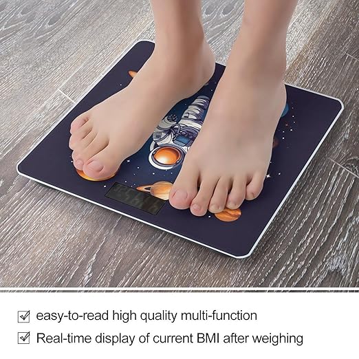 Space Astronaut Smart Scale for Body Weight Accurate Bathroom Scale with LED Display Digital Weight Scales Weighing Machine High Precision Scales for Bath Home