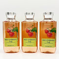 Wild Strawberry Leaf Bath &amp Body Shower Gel Set | Bundle of Three 10-Ounce Shower Gels