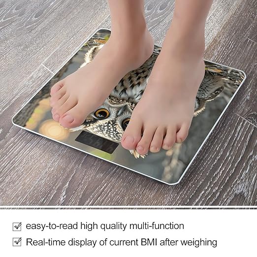 Owl Birds Scale for Body Weight Digital Bathroom Scale Accurate Smart Weight Scales with Large Display Weighing Machine High Precision Scales
