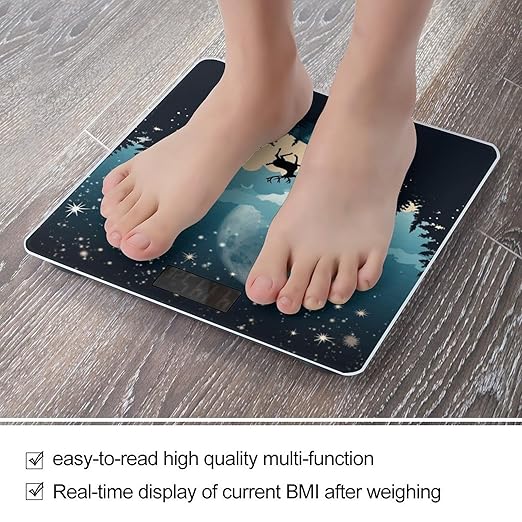 Christmas Winter Scale for Body Weight Smart Scales Digital Bathroom Scale High Precision Weighing Scales with Large Display Weighing Machine for People