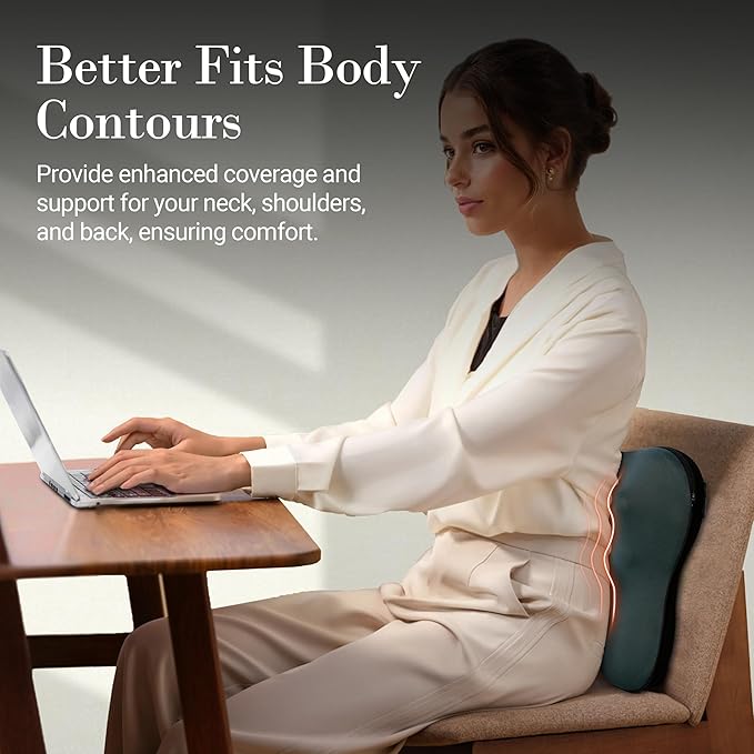 Cordless Back Massager FSA Eligible HSA Shiatsu Neck Massager with Heat for Muscle Pain Relief Kneading Massage Pillow for Neck Back Shoulder Birthday Day Gifts for Women Men