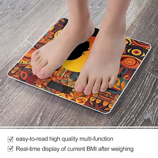 Colorful Girl Digital Bathroom Scale for Body Weight Weighing Scale with Backlit LCD Display High Precision Measurements &amp Measures Weight Up to 180kg